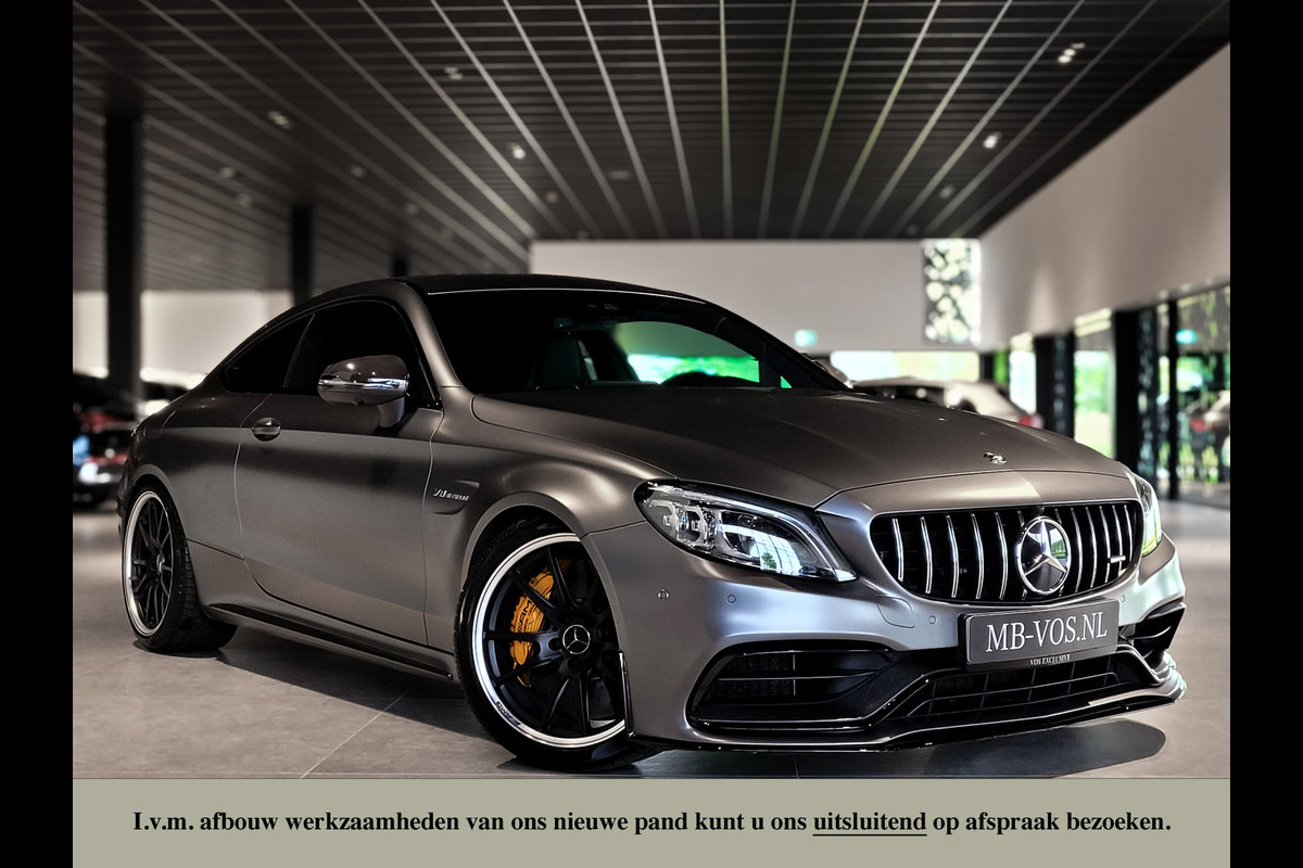 Mercedes-Benz C-Klasse Coupé AMG 63 S Ceramic|Matte lak|Aerodynamica|Full Carbon|Performance stoelen|Burmester|BTW Mercedes-Benz C-Klasse Coupé AMG 63 S Ceramic|Matte lak|Aerodynamica|Full Carbon|Performance stoelen|Burmester|BTW