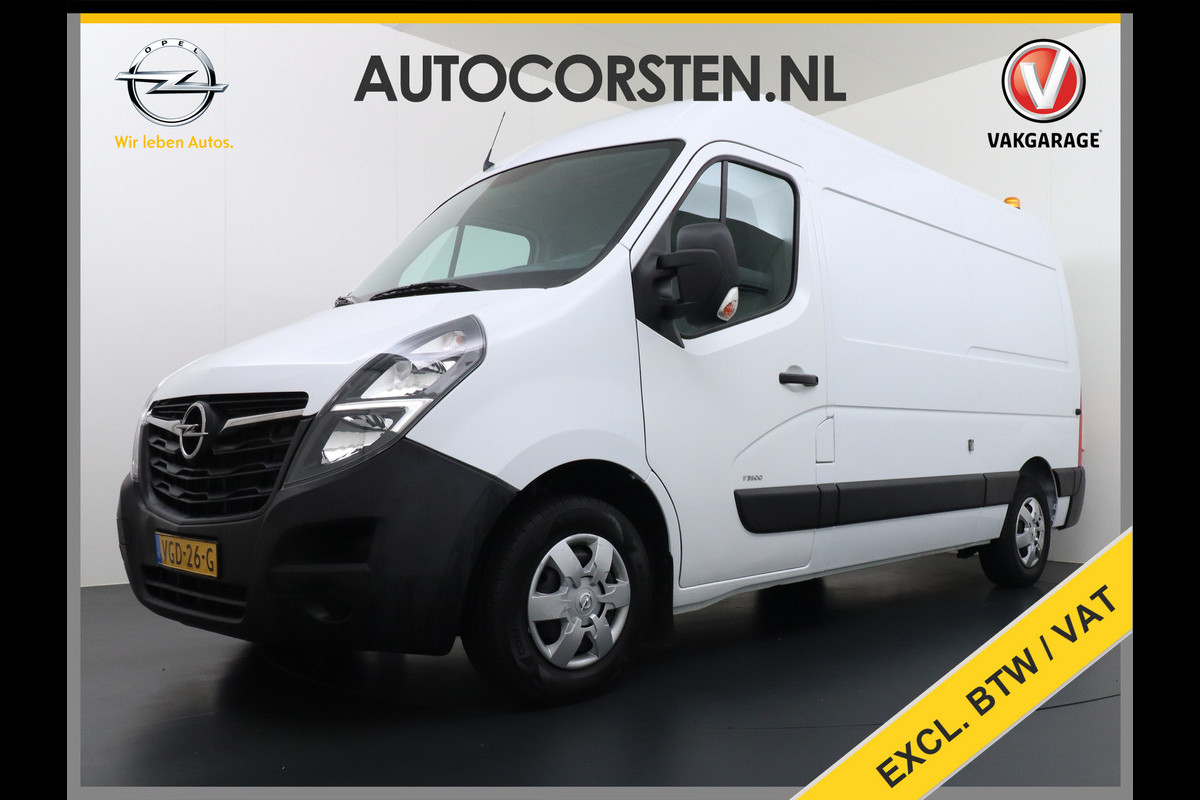 Opel Movano 2.3CDTI L2H2 Airco Navi Trekhaak 3-Persoons Cruise Control Pdc Bluetooth Kasten-inrichting Regen-Lichtsensor Schuifdeur Betonplex Vloer Wandbetimmering Euro 6 1e Eigenaar 2.500kg Trekgewicht