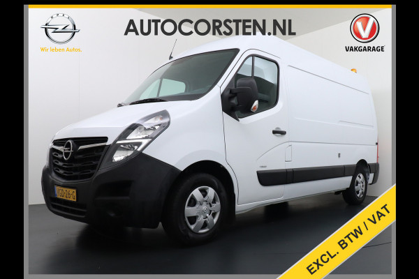 Opel Movano 2.3CDTI L2H2 Airco Navi Trekhaak 3-Persoons Cruise Control Pdc Bluetooth Kasten-inrichting Regen-Lichtsensor Schuifdeur Betonplex Vloer Wandbetimmering Euro 6 1e Eigenaar 2.500kg Trekgewicht