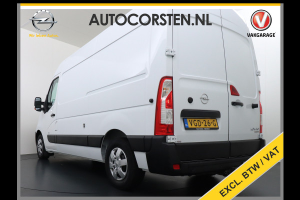 Opel Movano 2.3CDTI L2H2 Airco Navi Trekhaak 3-Persoons Cruise Control Pdc Bluetooth Kasten-inrichting Regen-Lichtsensor Schuifdeur Betonplex Vloer Wandbetimmering Euro 6 1e Eigenaar 2.500kg Trekgewicht