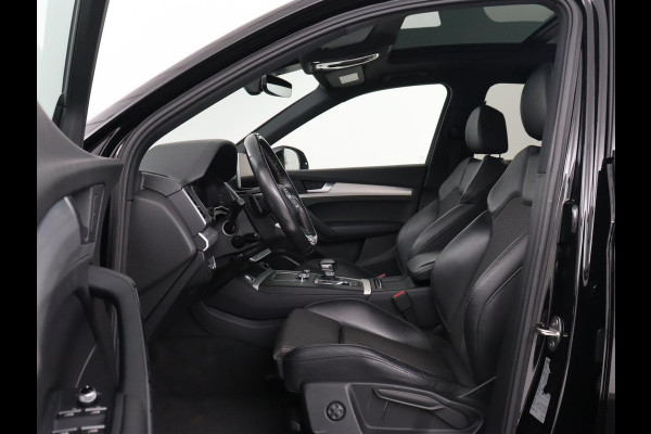 Audi Q5 2.0 TFSI quattro S Line | Panoramadak | Stoelverwarming | Adaptive cruise | Trekhaak | Virtual Cockpit | Carplay | Keyless | 20'' | Half leder | Navigatie | Full LED | Parkeerhulp