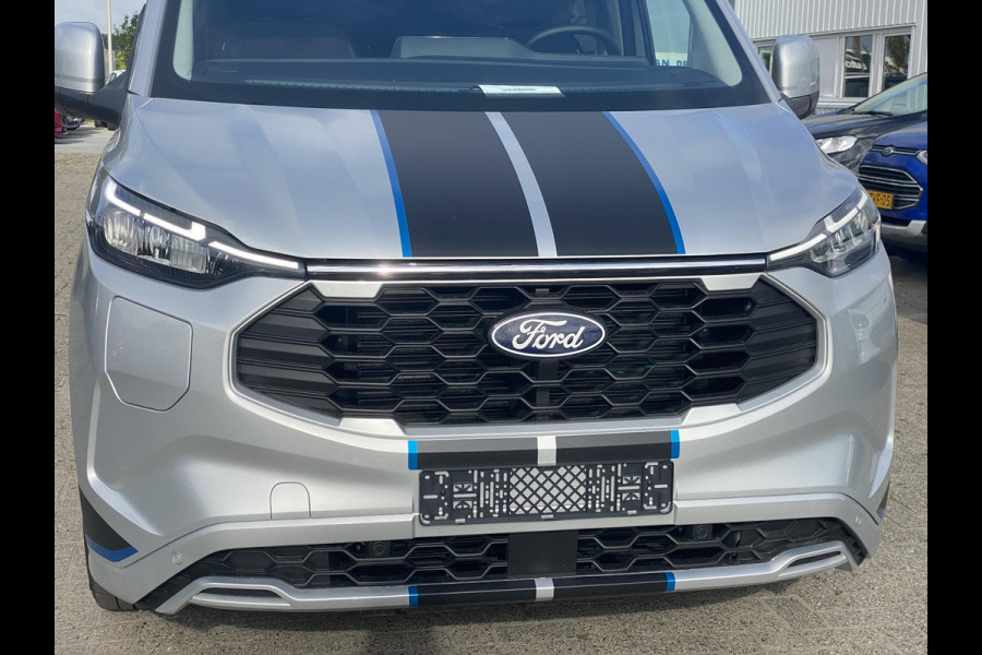 Ford Transit Custom 320 2.5 PHEV L2H1 Sport DC Zuid | 233pk | Dubbele Cabine | Dubbele zijschuifdeur | Inklapbare trekhaak | 19 inch lichtmetalen Sport velgen (mat zwart) | Verwarmbaar stuurwiel | Navigatie systeem