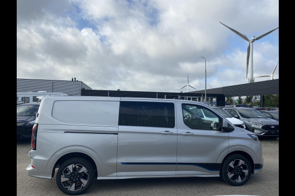 Ford Transit Custom 320 2.5 PHEV L2H1 Sport DC Zuid | 233pk | Dubbele Cabine | Dubbele zijschuifdeur | Inklapbare trekhaak | 19 inch lichtmetalen Sport velgen (mat zwart) | Verwarmbaar stuurwiel | Navigatie systeem