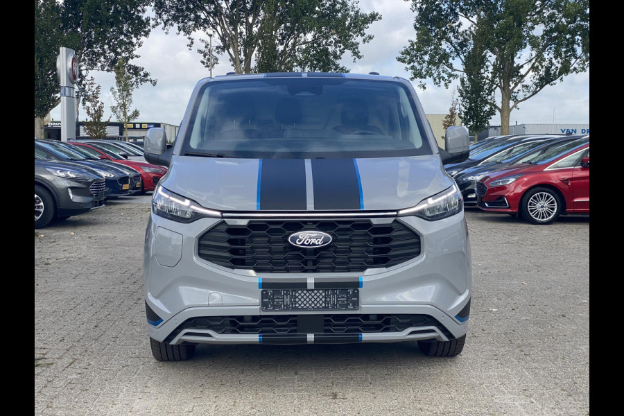 Ford Transit Custom 320 2.5 PHEV L2H1 Sport Zuid | 233pk | Inklapbare trekhaak | 19 inch lichtmetalen Sport velgen (mat zwart) | Verwarmbaar stuurwiel  | Navigatie systeem | B&O speakers