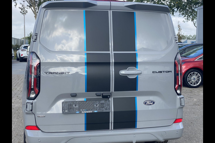 Ford Transit Custom 320 2.5 PHEV L2H1 Sport Zuid | 233pk | Inklapbare trekhaak | 19 inch lichtmetalen Sport velgen (mat zwart) | Verwarmbaar stuurwiel  | Navigatie systeem | B&O speakers