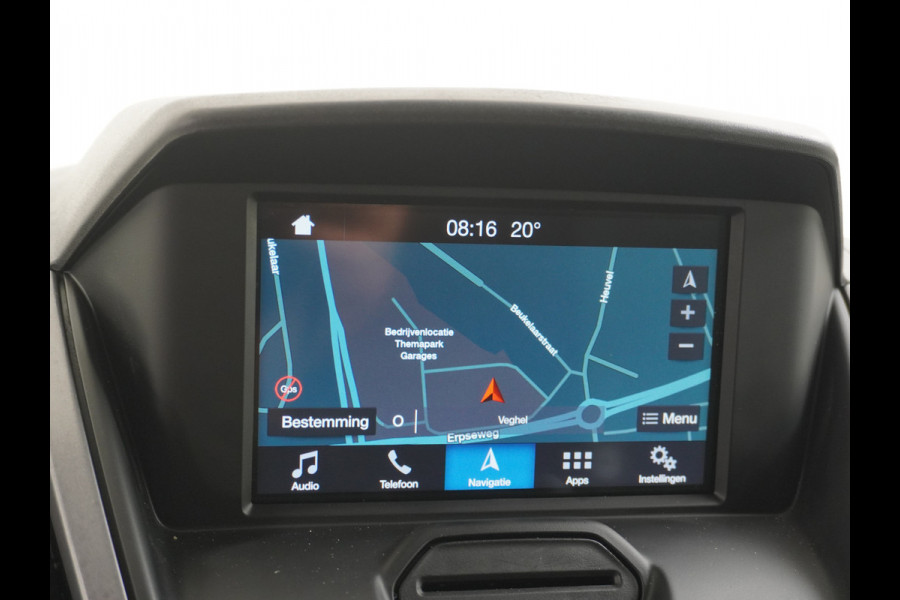 Ford Transit 350 2.0TDCI 170PK Automaat L3H2 3-Persoons Apple Carplay Android Auto Airco Navi Camera Pdc Cruise Control Aut.Verlichting Voorr Schuifdeur Wand-Vloerbekleding Trekhaak Voorbereiding 1e Eigenaar Euro 6 1.900KG Trekgewicht