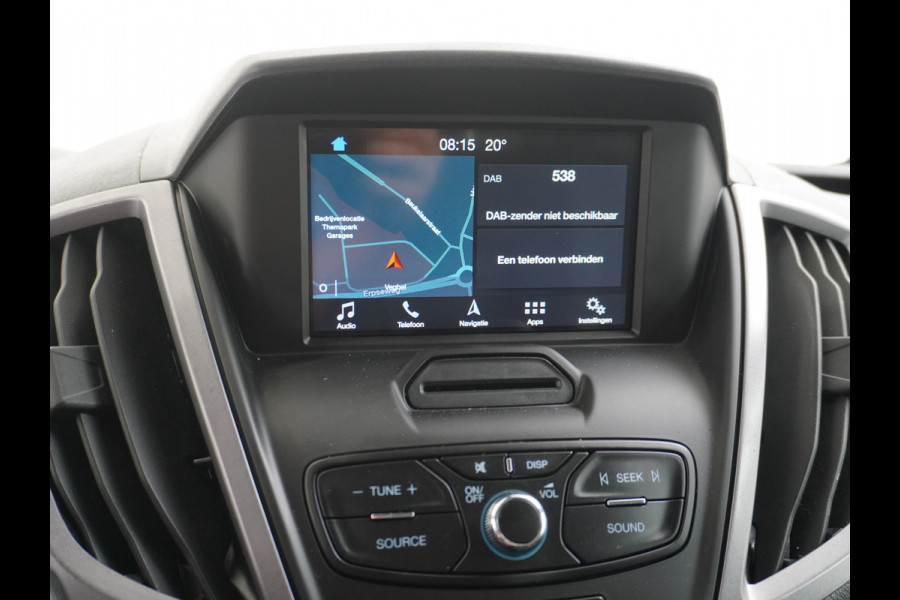 Ford Transit 350 2.0TDCI 170PK Automaat L3H2 3-Persoons Apple Carplay Android Auto Airco Navi Camera Pdc Cruise Control Aut.Verlichting Voorr Schuifdeur Wand-Vloerbekleding Trekhaak Voorbereiding 1e Eigenaar Euro 6 1.900KG Trekgewicht