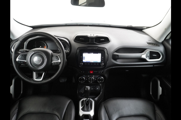 Jeep Renegade 1.4T AUT-6 Leer Navi Ecc 17''Lmv Stoel-Stuurverwarming Keyless Cruise Control Bluetooth Pdc Usb Led Mistlampen Lane-departure Isofix Privacy Glas Dakrails MultiAir Latitude Slechts 1361kg licht! / 75 /3mnd belasting