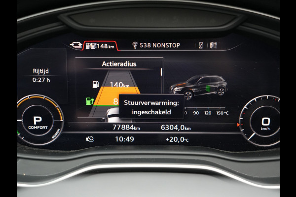 Audi Q5 55 TFSI e Quattro S Line Plug In Hybrid 367pk Dealer O.H PHEV | Luchtvering | Trekhaak af Fabriek | Panodak | Adaptive Cruise | Lederen Sportstoelen Massage & Memory | Head Up | 360 Camera | Keyless | Navigatie | DAB |