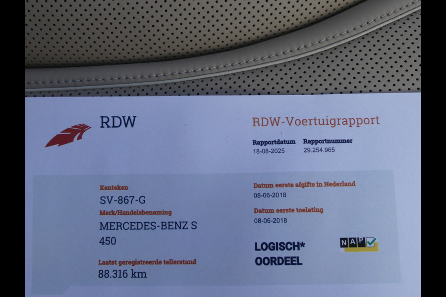 Mercedes-Benz S-Klasse 450 Lang Premium Plus AMG Pakket Luchtvering/Pano/Headup Display