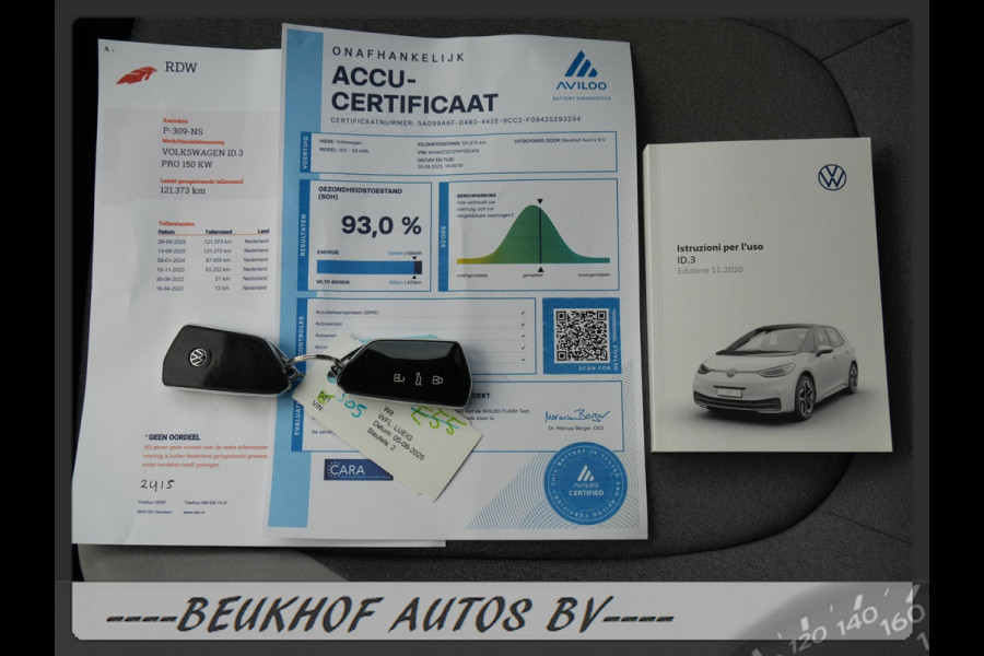 Volkswagen ID.3 Pro 58 kWh Carplay Soh 93% Camera Navigatie