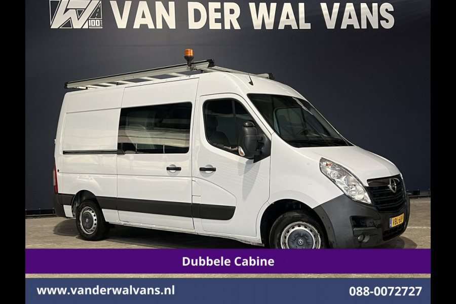 Opel Movano 2.3 Turbo 146pk L2H2 Dubbele cabine Euro6 Airco | Imperiaal | Omvormer | 2500kg Trekhaak Navigatie, Camera, Cruisecontrol, Parkeersensoren, 5-zits
