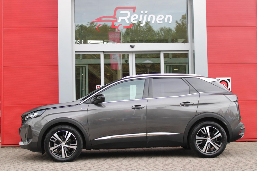 Peugeot 3008 1.2 Hybrid 136 GT | 360° CAMERA | NAVIGATIE | ADAPTIVE CRUISE CONTROL | APPLE CARPLAY/ANDROID AUTO | CLIMATE CONTROL | 18" LICHTMETALEN VELGEN | DODEHOEK DETECTIE | KEYLESS ENTRY/START | FULL LED KOPLAMPEN | PARKEERSENSOREN VOOR EN ACHTER | DAB+ RADIO | LANE ASSIST |