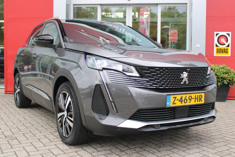 Peugeot 3008 1.2 Hybrid 136 GT | 360° CAMERA | NAVIGATIE | ADAPTIVE CRUISE CONTROL | APPLE CARPLAY/ANDROID AUTO | CLIMATE CONTROL | 18" LICHTMETALEN VELGEN | DODEHOEK DETECTIE | KEYLESS ENTRY/START | FULL LED KOPLAMPEN | PARKEERSENSOREN VOOR EN ACHTER | DAB+ RADIO | LANE ASSIST |