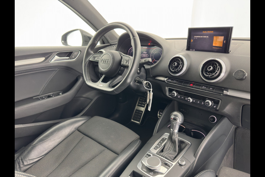 Audi A3 Limousine 35 TFSI CoD Advance Sport S-Line-Sportpack (INCL-BTW) Aut.*DIGI-COCKPIT | LEATHER-FABRIC | FULL-LED | HEATED-SPORTSEATS | AUDI-SOUND | DAB+ | NAVI-FULLMAP | ECC | PRIVACY-GLASS | PDC | CRUISE | 18''ALU*