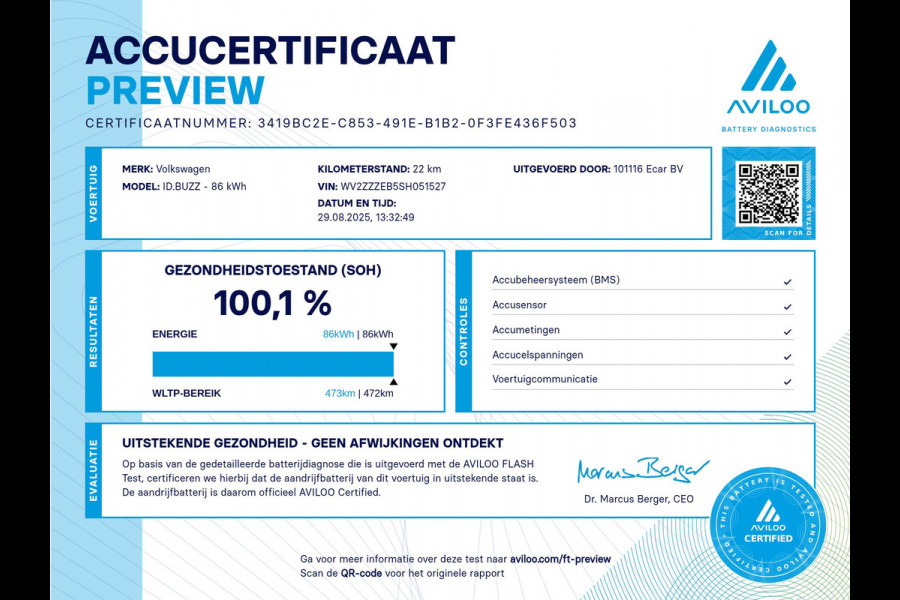 Volkswagen ID. Buzz Pro 86 kWh Lang 7 persoons | Warmtepomp | Verwarmbaar stuurwiel | Apple carplay & Android auto! | Soh (batterijcheck) 100 %