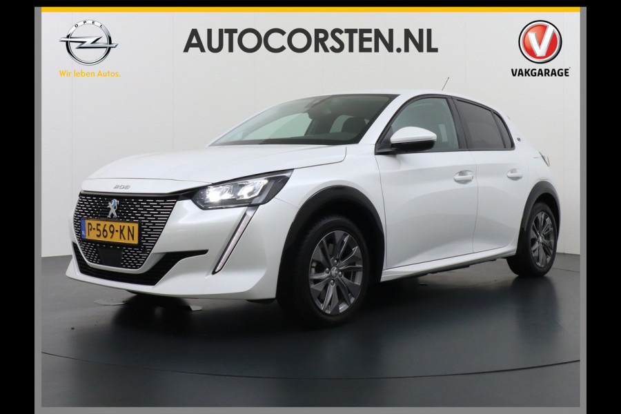 Peugeot e-208 EV Active 50kWh Automaat Apple Carplay Android Auto Navi Ecc 360°Camera Cruise Control Stoelverwarming Pdc DAB+ Keyless Privacy Glas Led Isofix Regen-Lichtsensor Rijstrooksensor Verkeersbord detectie