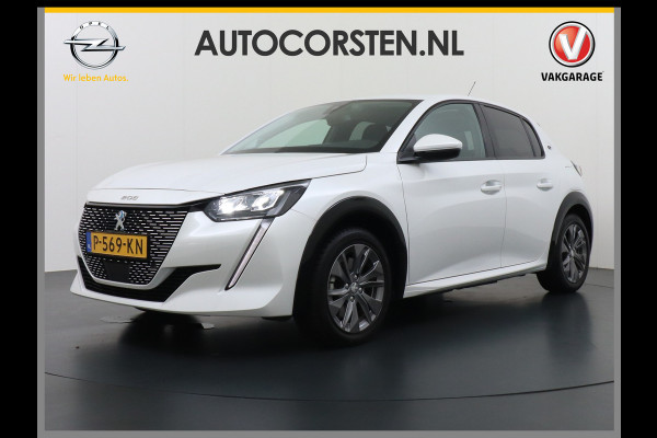 Peugeot e-208 EV Active 50kWh Automaat Apple Carplay Android Auto Navi Ecc 360°Camera Cruise Control Stoelverwarming Pdc DAB+ Keyless Privacy Glas Led Isofix Regen-Lichtsensor Rijstrooksensor Verkeersbord detectie