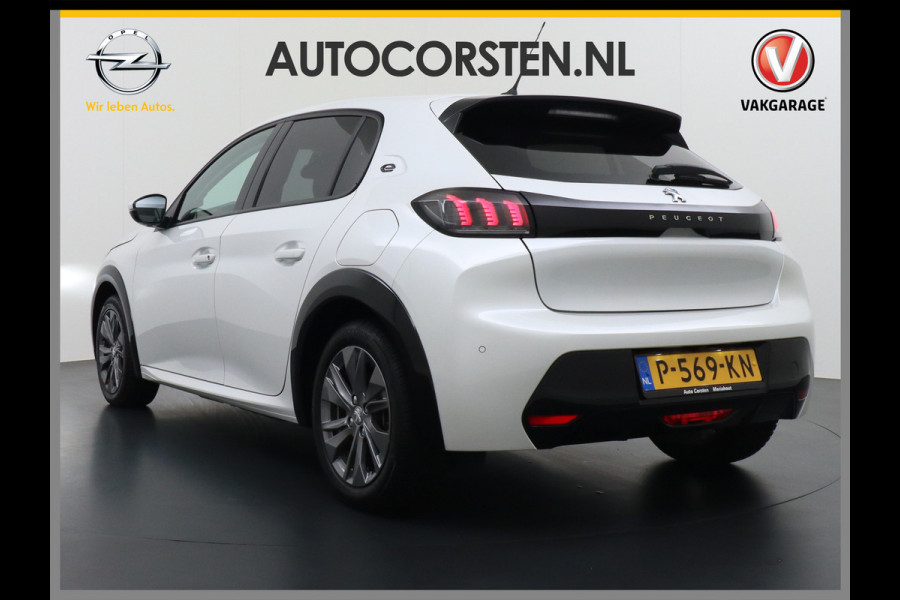 Peugeot e-208 EV Active 50kWh Automaat Apple Carplay Android Auto Navi Ecc 360°Camera Cruise Control Stoelverwarming Pdc DAB+ Keyless Privacy Glas Led Isofix Regen-Lichtsensor Rijstrooksensor Verkeersbord detectie
