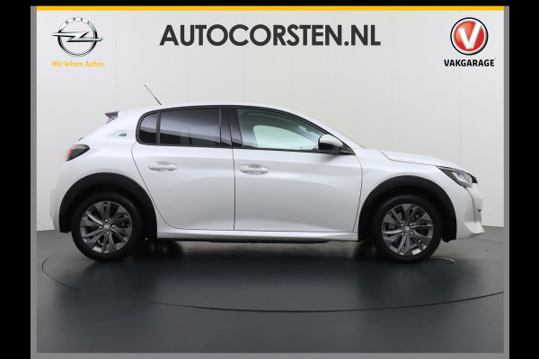 Peugeot e-208 EV Active 50kWh Automaat Apple Carplay Android Auto Navi Ecc 360°Camera Cruise Control Stoelverwarming Pdc DAB+ Keyless Privacy Glas Led Isofix Regen-Lichtsensor Rijstrooksensor Verkeersbord detectie