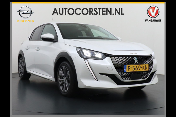 Peugeot e-208 EV Active 50kWh Automaat Apple Carplay Android Auto Navi Ecc 360°Camera Cruise Control Stoelverwarming Pdc DAB+ Keyless Privacy Glas Led Isofix Regen-Lichtsensor Rijstrooksensor Verkeersbord detectie