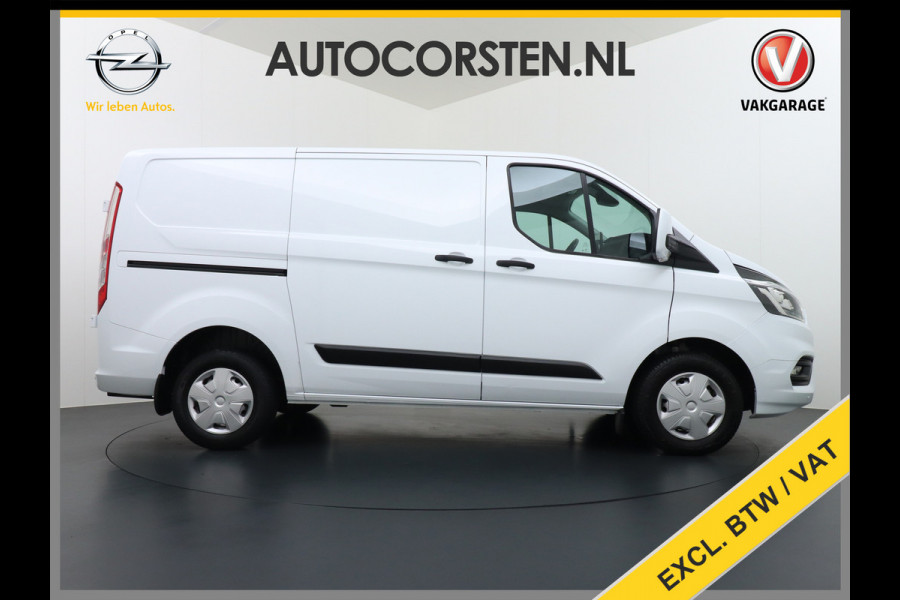 Ford Transit Custom 280 2.0TDCI 130PK L1H1 3-Persoons Apple Carplay Android Auto Airco Trekhaak Camera Cruise Control Pdc Voorruitverwarming Trend Regen-Lichtsensor Betonplex Vloer Wandbetimmering Schuifdeur Euro 6 385NM Koppel Zeer Compleet!