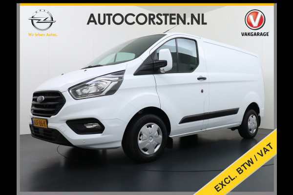 Ford Transit Custom 280 2.0TDCI 130PK L1H1 3-Persoons Apple Carplay Android Auto Airco Trekhaak Camera Cruise Control Pdc Voorruitverwarming Trend Regen-Lichtsensor Betonplex Vloer Wandbetimmering Schuifdeur Euro 6 385NM Koppel Zeer Compleet!