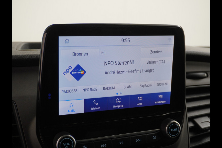 Ford Transit Custom 280 2.0TDCI 130PK L1H1 3-Persoons Apple Carplay Android Auto Airco Trekhaak Camera Cruise Control Pdc Voorruitverwarming Trend Regen-Lichtsensor Betonplex Vloer Wandbetimmering Schuifdeur Euro 6 385NM Koppel Zeer Compleet!