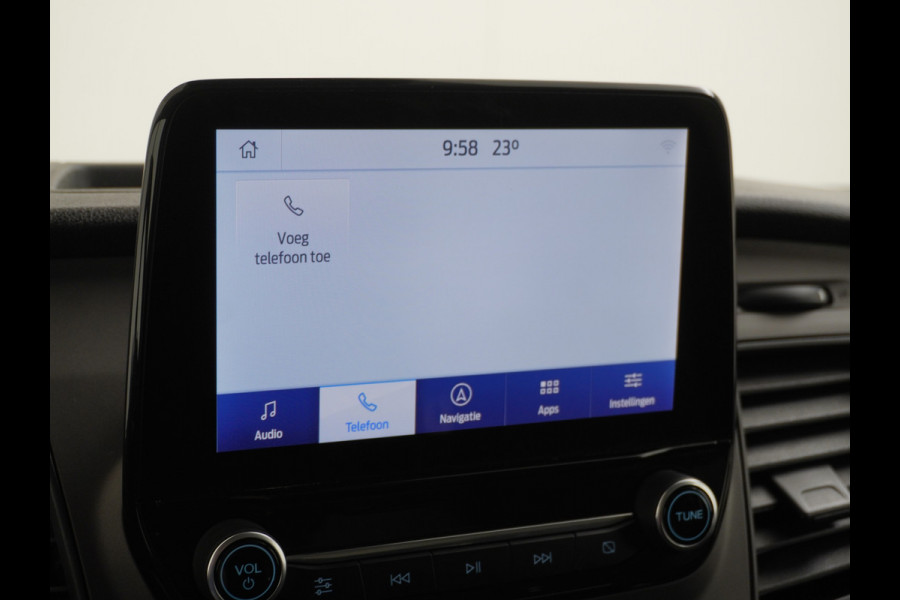 Ford Transit Custom 280 2.0TDCI 130PK L1H1 3-Persoons Apple Carplay Android Auto Airco Trekhaak Camera Cruise Control Pdc Voorruitverwarming Trend Regen-Lichtsensor Betonplex Vloer Wandbetimmering Schuifdeur Euro 6 385NM Koppel Zeer Compleet!