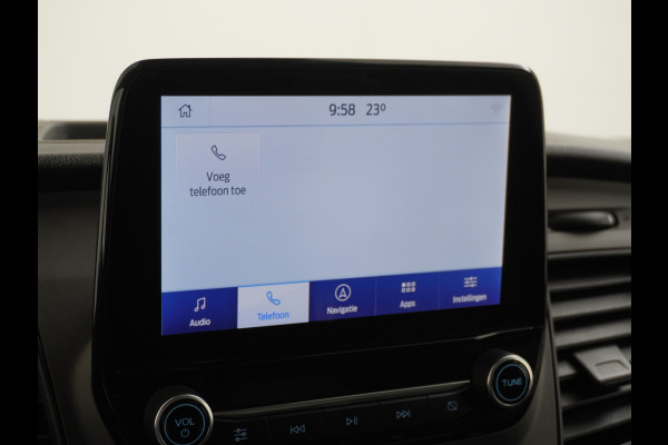 Ford Transit Custom 280 2.0TDCI 130PK L1H1 3-Persoons Apple Carplay Android Auto Airco Trekhaak Camera Cruise Control Pdc Voorruitverwarming Trend Regen-Lichtsensor Betonplex Vloer Wandbetimmering Schuifdeur Euro 6 385NM Koppel Zeer Compleet!