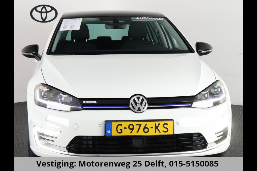 Volkswagen e-Golf FULL ELECTRIC.136 PK.WARMTEPOMP. ACCUTEST 90 %!! 1e EIG.100% ONDERHOUDEN!!! DIGITAAL DASHBOARD. ALS NIEUW TOT 2 JAAR GARANTIE *