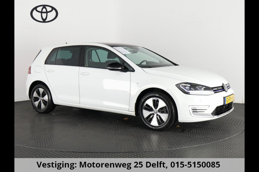 Volkswagen e-Golf FULL ELECTRIC.136 PK.WARMTEPOMP. ACCUTEST 90 %!! 1e EIG.100% ONDERHOUDEN!!! DIGITAAL DASHBOARD. ALS NIEUW TOT 2 JAAR GARANTIE *