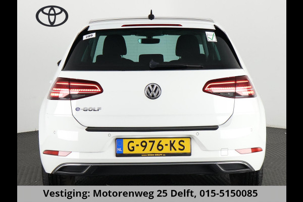 Volkswagen e-Golf FULL ELECTRIC.136 PK.WARMTEPOMP. ACCUTEST 90 %!! 1e EIG.100% ONDERHOUDEN!!! DIGITAAL DASHBOARD. ALS NIEUW TOT 2 JAAR GARANTIE *