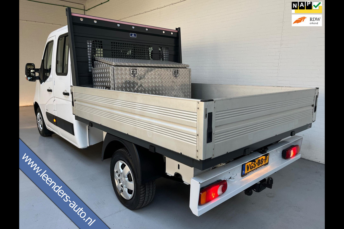 Renault Master Pick-up 2.3 Turbo 136pk euro6 L2H1 Dubbel Cabine 7persoons Airco Navigatie Trekhaak, Gereedschapkist, RIJKLAARPRIJS