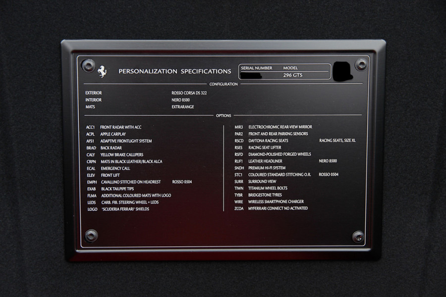 Ferrari 296 GTS 3.0 V6 | NEW | VAT | LIFT | DAYTONA | 360