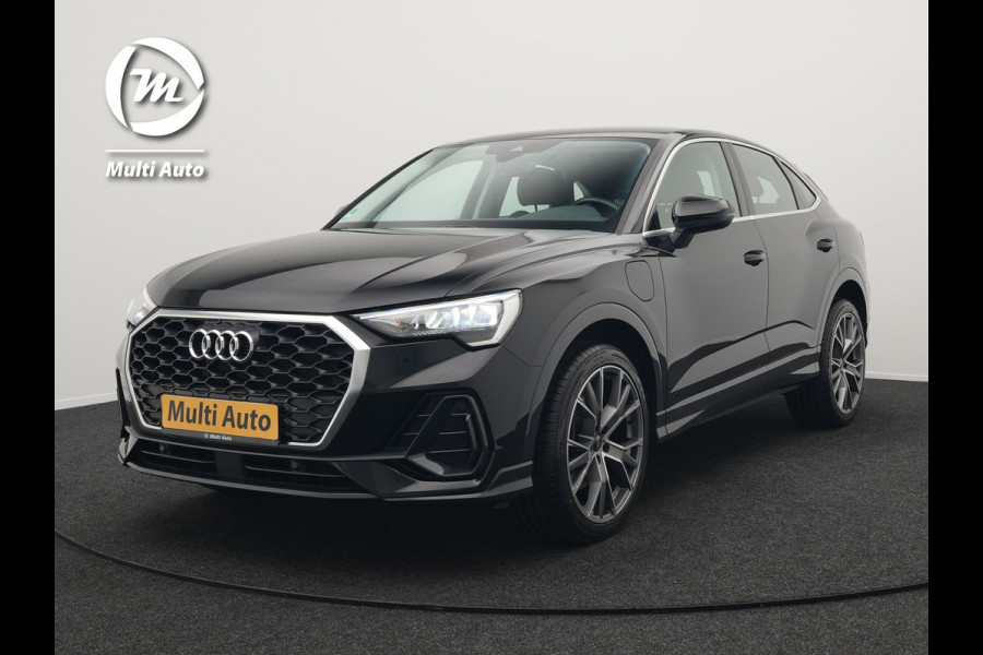 Audi Q3 Sportback 45 TFSI e S Line Plug In Hybrid 245pk Dealer O.H PHEV | Adaptive Cruise | Alcantara Sportstoelen Verwarmd | Bluetooth | Lane Assist | Blis | Sfeerverlichting | Navigatie | Virtual | DAB | 20"LM |