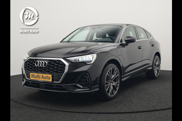 Audi Q3 Sportback 45 TFSI e S Line Plug In Hybrid 245pk Dealer O.H PHEV | Adaptive Cruise | Alcantara Sportstoelen Verwarmd | Bluetooth | Lane Assist | Blis | Sfeerverlichting | Navigatie | Virtual | DAB | 20"LM |