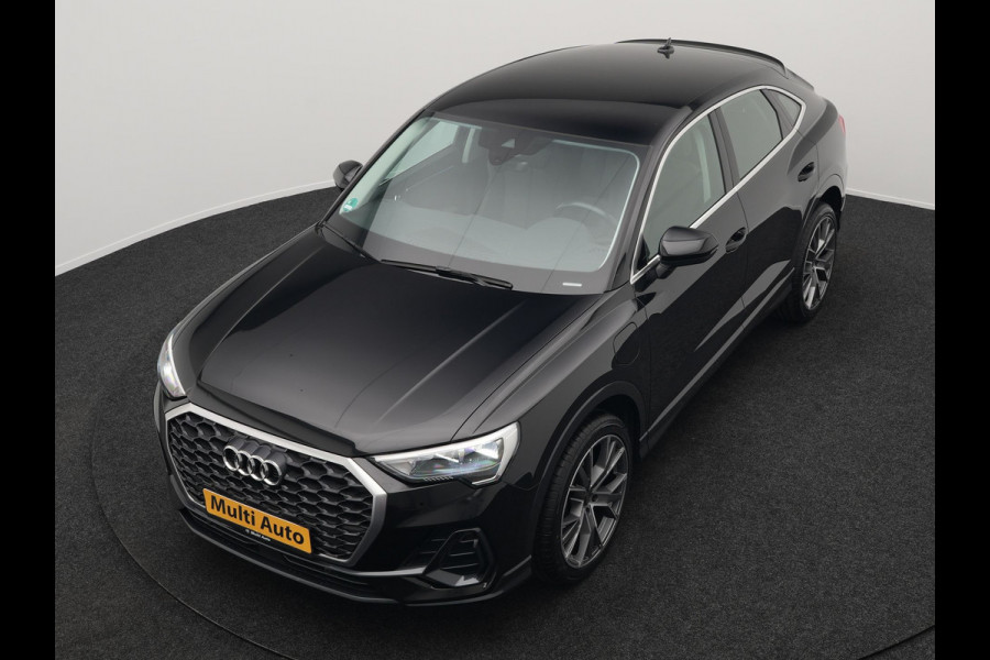 Audi Q3 Sportback 45 TFSI e S Line Plug In Hybrid 245pk Dealer O.H PHEV | Adaptive Cruise | Alcantara Sportstoelen Verwarmd | Bluetooth | Lane Assist | Blis | Sfeerverlichting | Navigatie | Virtual | DAB | 20"LM |