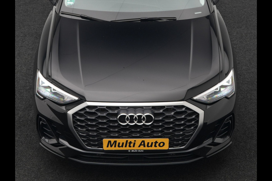 Audi Q3 Sportback 45 TFSI e S Line Plug In Hybrid 245pk Dealer O.H PHEV | Adaptive Cruise | Alcantara Sportstoelen Verwarmd | Bluetooth | Lane Assist | Blis | Sfeerverlichting | Navigatie | Virtual | DAB | 20"LM |
