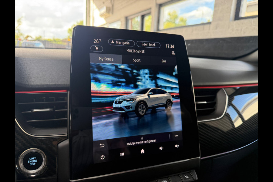 Renault Arkana 1.6 E-Tech Hybrid 145 R.S. Line | Leder/alcantara | Camera | LED | 18 inch | Sfeer | Elektr. stoelen | Carbon