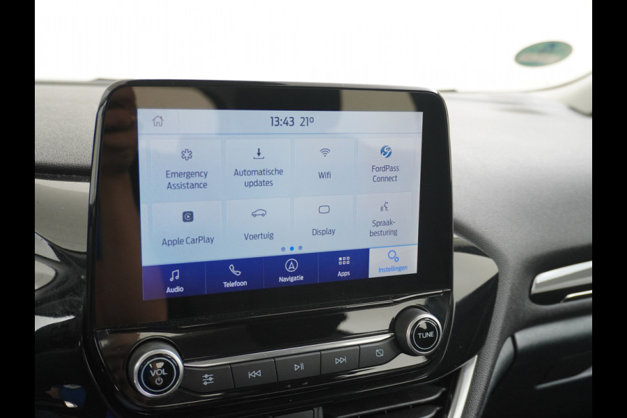 Ford Fiesta 1.0T 94PK Apple Carplay Navi PDC-a+v ConnectedAirco Cruise Control DAB EcoBoost Apps TCS Led 1e Eigenaar A-Label EURO6