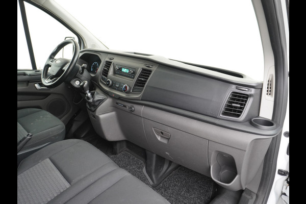 Ford Transit Custom 280 2.0TDCI 3-Persoons Airco Pdc-v+a Trekhaak Cruise Control Voorruitverwarming Trend Regen-Lichtsensor Betonplex Vloer Kastinrichting/Wandbetimmering Schuifdeur Euro 6 360NM Koppel 2.350Kg trekvermogen Zeer Compleet!