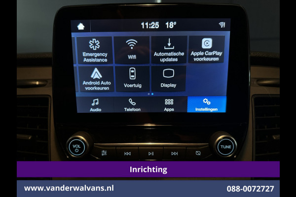 Ford Transit Custom 2.0 TDCI L1H1 inrichting Euro6 Airco | Omvormer | Camera | Apple Carplay | Android Auto | LED 2500kg Trekhaak, Cruiscontrol, Verwarmde Voorruit, Bijrijdersbank, Parkeersensoren