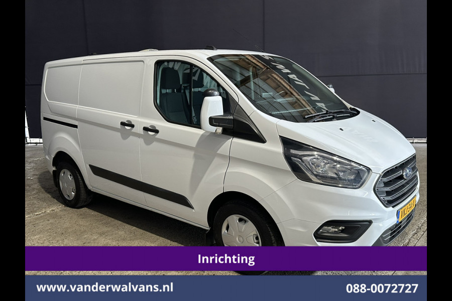 Ford Transit Custom 2.0 TDCI L1H1 inrichting Euro6 Airco | Omvormer | Camera | Apple Carplay | Android Auto | LED 2500kg Trekhaak, Cruiscontrol, Verwarmde Voorruit, Bijrijdersbank, Parkeersensoren