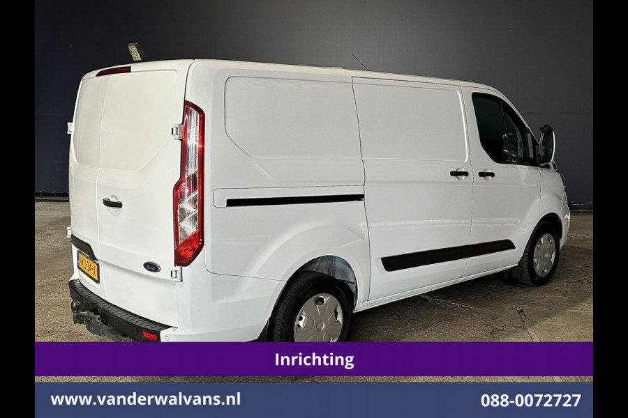 Ford Transit Custom 2.0 TDCI L1H1 inrichting Euro6 Airco | Omvormer | Camera | Apple Carplay | Android Auto | LED 2500kg Trekhaak, Cruiscontrol, Verwarmde Voorruit, Bijrijdersbank, Parkeersensoren