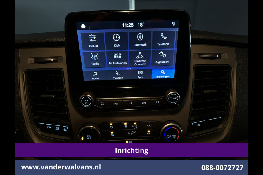 Ford Transit Custom 2.0 TDCI L1H1 inrichting Euro6 Airco | Omvormer | Camera | Apple Carplay | Android Auto | LED 2500kg Trekhaak, Cruiscontrol, Verwarmde Voorruit, Bijrijdersbank, Parkeersensoren