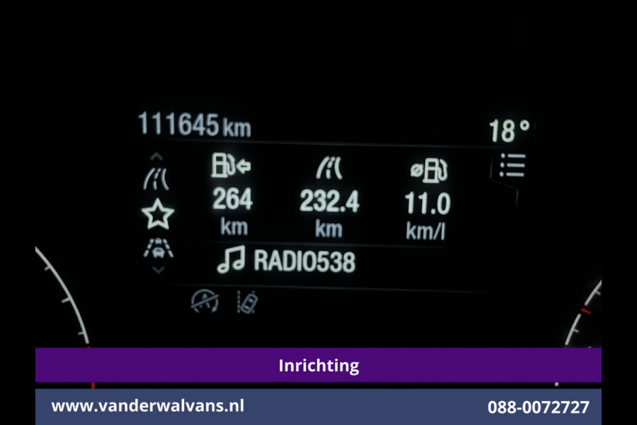 Ford Transit Custom 2.0 TDCI L1H1 inrichting Euro6 Airco | Omvormer | Camera | Apple Carplay | Android Auto | LED 2500kg Trekhaak, Cruiscontrol, Verwarmde Voorruit, Bijrijdersbank, Parkeersensoren