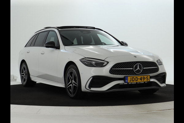 Mercedes-Benz C-Klasse Estate 300 e AMG Plug-In Hybride | AMG Line | Night Pakket | Trekhaak | Panorama Schuif-Kanteldak | Keyless-Go | Inclusief 24 maanden MB Certified garantie voor Europa.