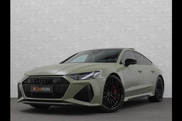 Audi RS7 Dynamic+ 300kmh | Keramisch | 22" ABT (9200,=) | B&O 3D High End | 4-Wielbesturing | Stoelvent. | Carbon Pack | Nachtzicht | Alc 91500,= ex btw | Lease / Maandbedrag 998,= pm. | 360 Camera | Laser-LED | ACC | Valcona | Klasse-5 | Head-up | Soft-Close | Isolatieglas | Dealer OH.