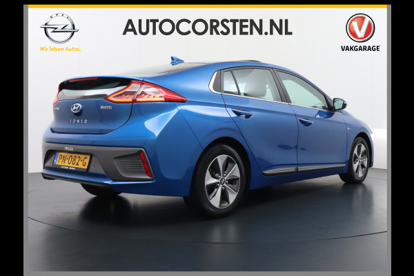 Hyundai IONIQ Premium EV Leer+elektr.Verst.+Verwarmd Schuif/Kan-dak Adapive-Cruise Apple Carplay Android Auto Navi Ecc Camera Pdc Bank+stoel+S Memory Keyless DAB Stoel Elek.Verstelbaar Led Bluetooth Regensensor Rijstrooksensor Origineel Nederlandse Auto Zeer Compleet!